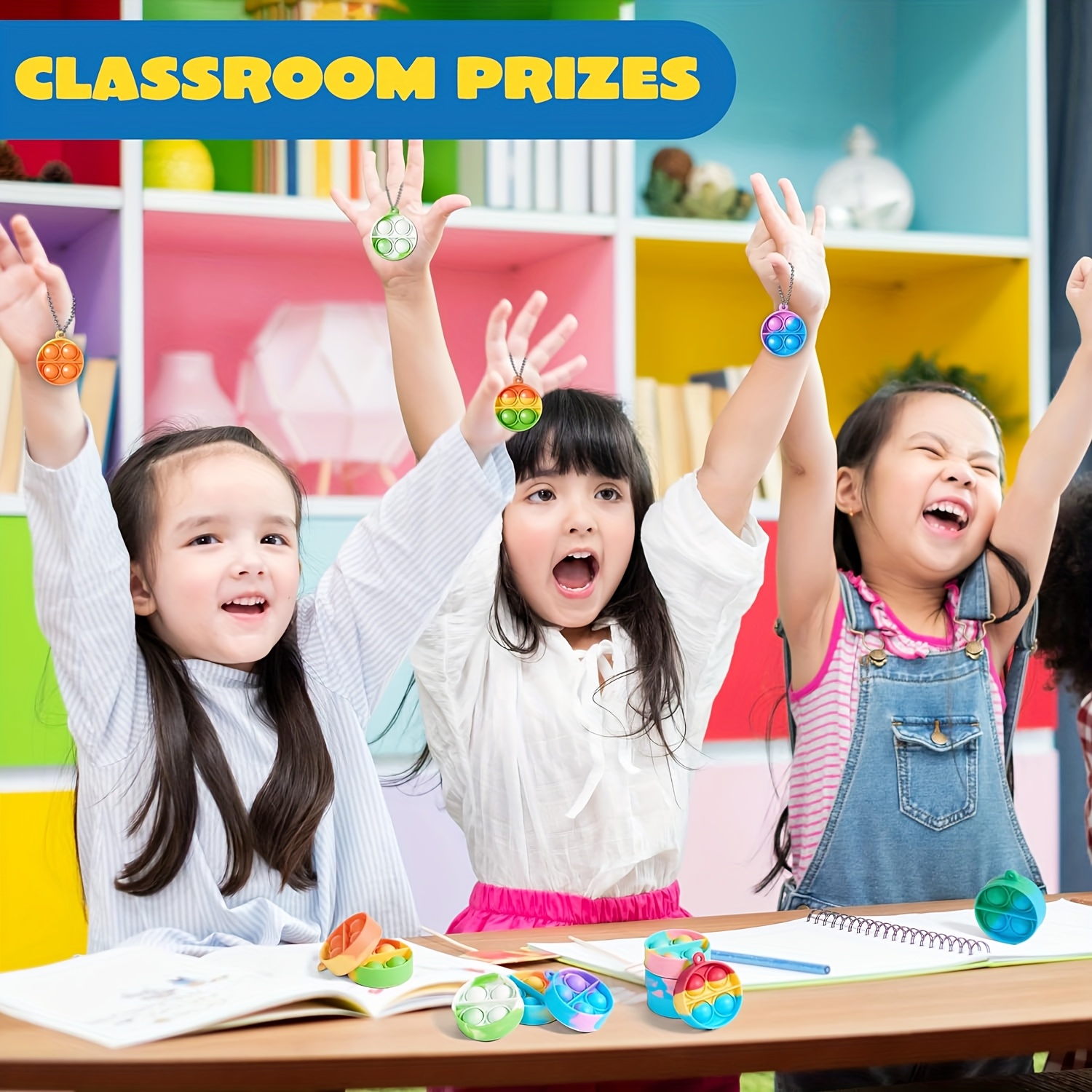 30pcs Silicone Pop Fidget Sensory Toys, Mini Push Bubble Pops, for Ages 3-6, with Party Favors, Goodie Bag Fillers, Classroom Prizes, for Birthday, Christmas, Valentine'S Day Gifts