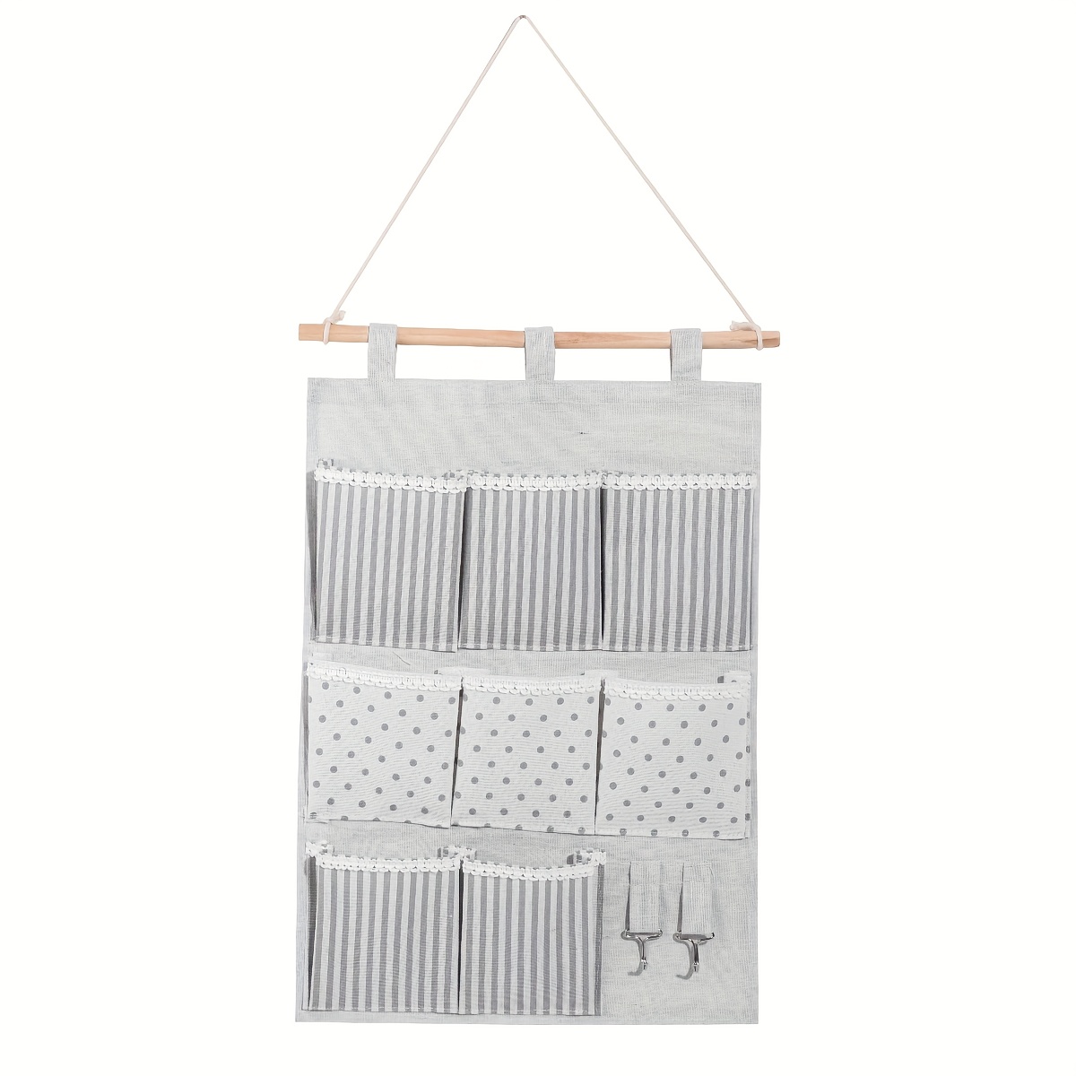 TEMU 1pc Home Storage Bag With Multiple Pockets, Wall-mounted Door Rear Storage Bag, Suitable For Storing Keys, Remote Controls, And Decorative Items