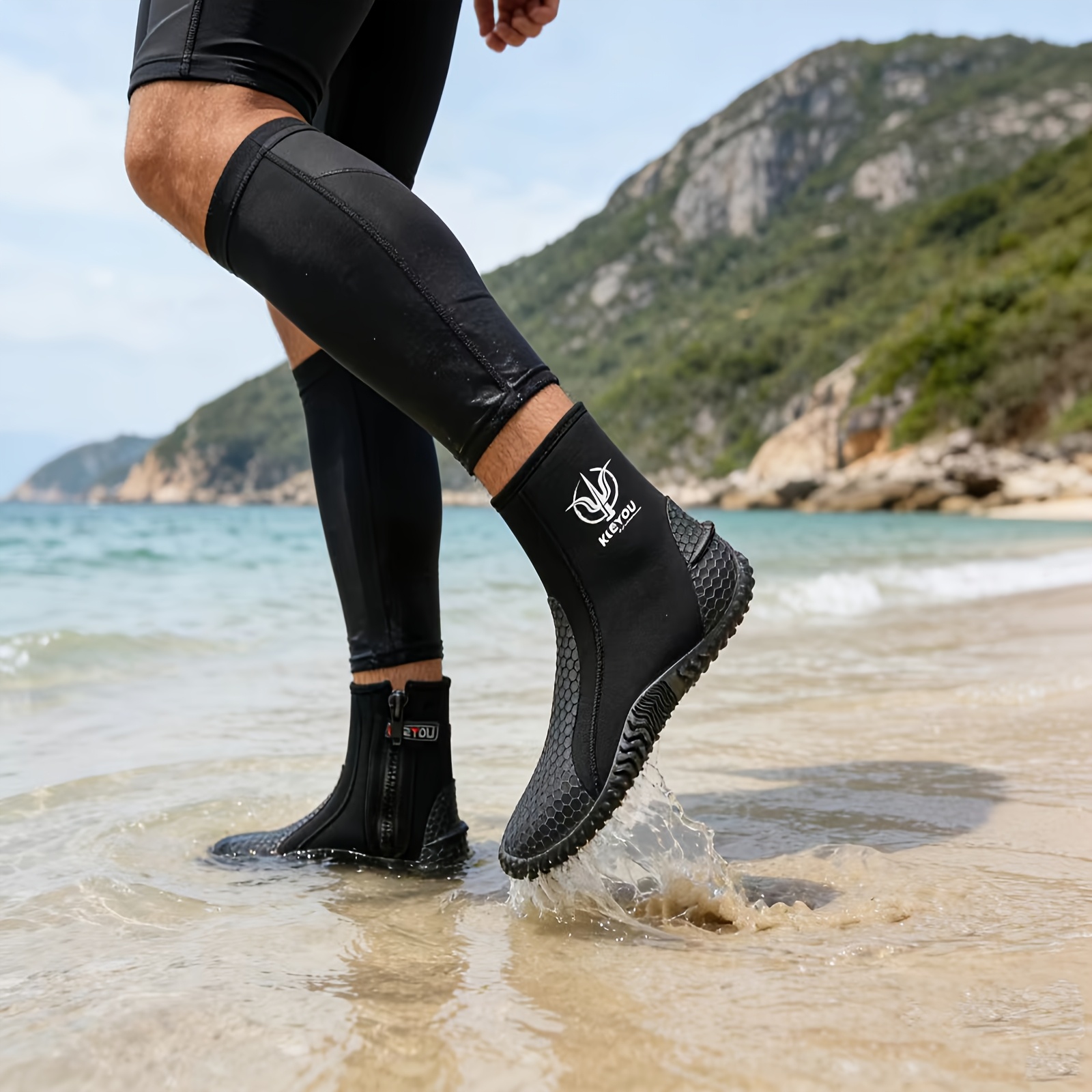 5mm Neoprene Diving Boots for Scuba Snorkeling Surfing Canyoning Boots 5mm Neoprene Boots Anti-Slip Adult Diving Boots For  main image 4