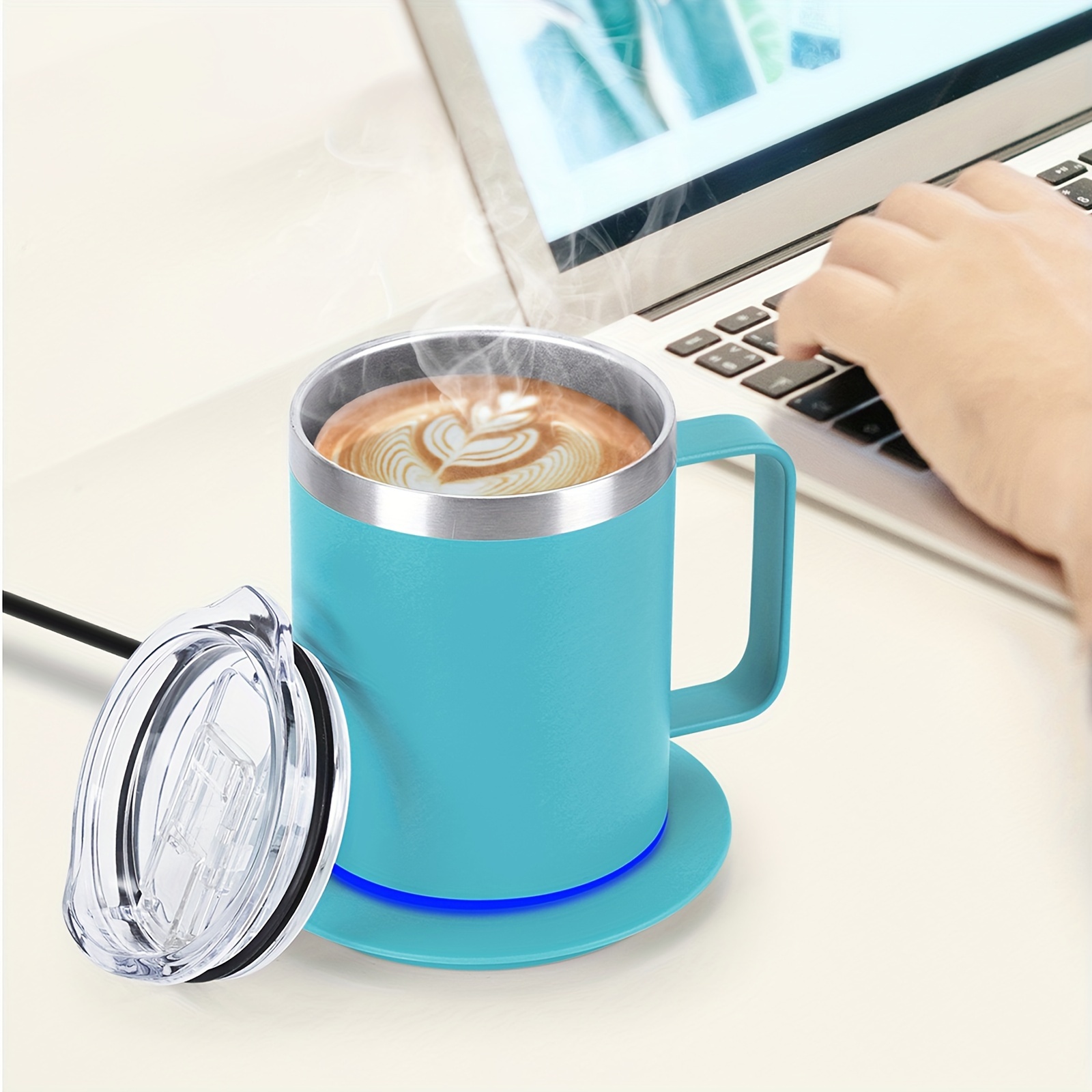 auto warming coffee cup 【Grey】Coffee Mug Warmer with Auto Shut Off,Smart Coffee Warmer ET-02 main image 1