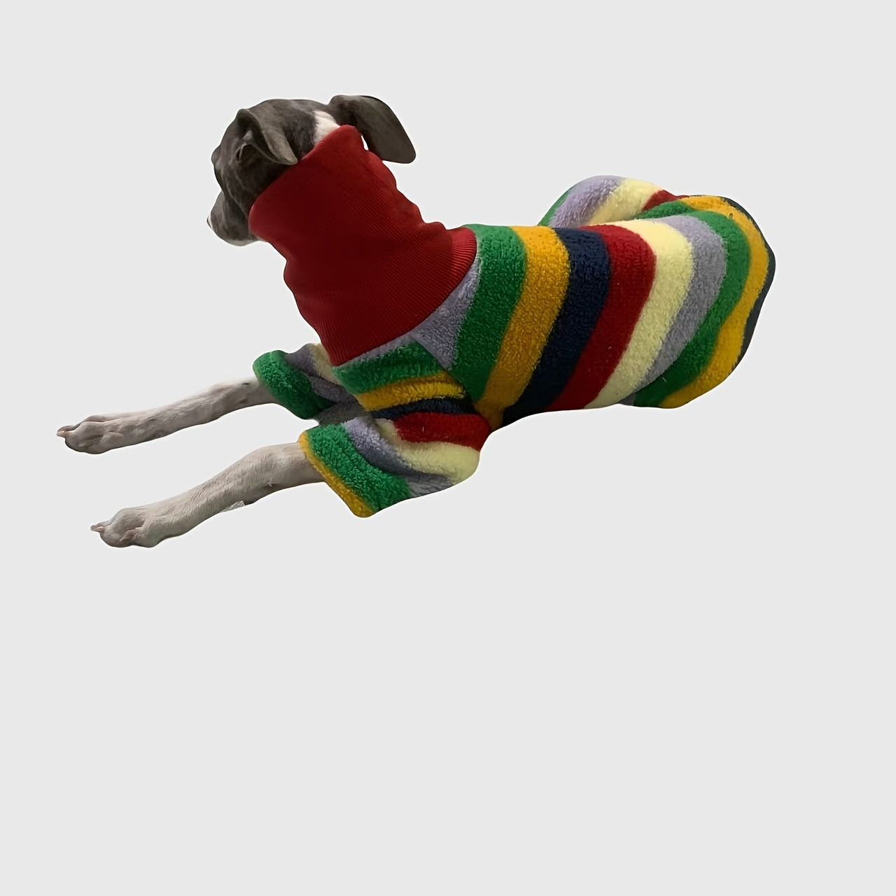 TEMU Pet Dog Fashion, Trendy, Mixed Colors; Double-faced Fleece, Printed; 6 Colors, Colorful Stripes, Warm, Spotted Dogs, Greyhound Puppies, Rabbit