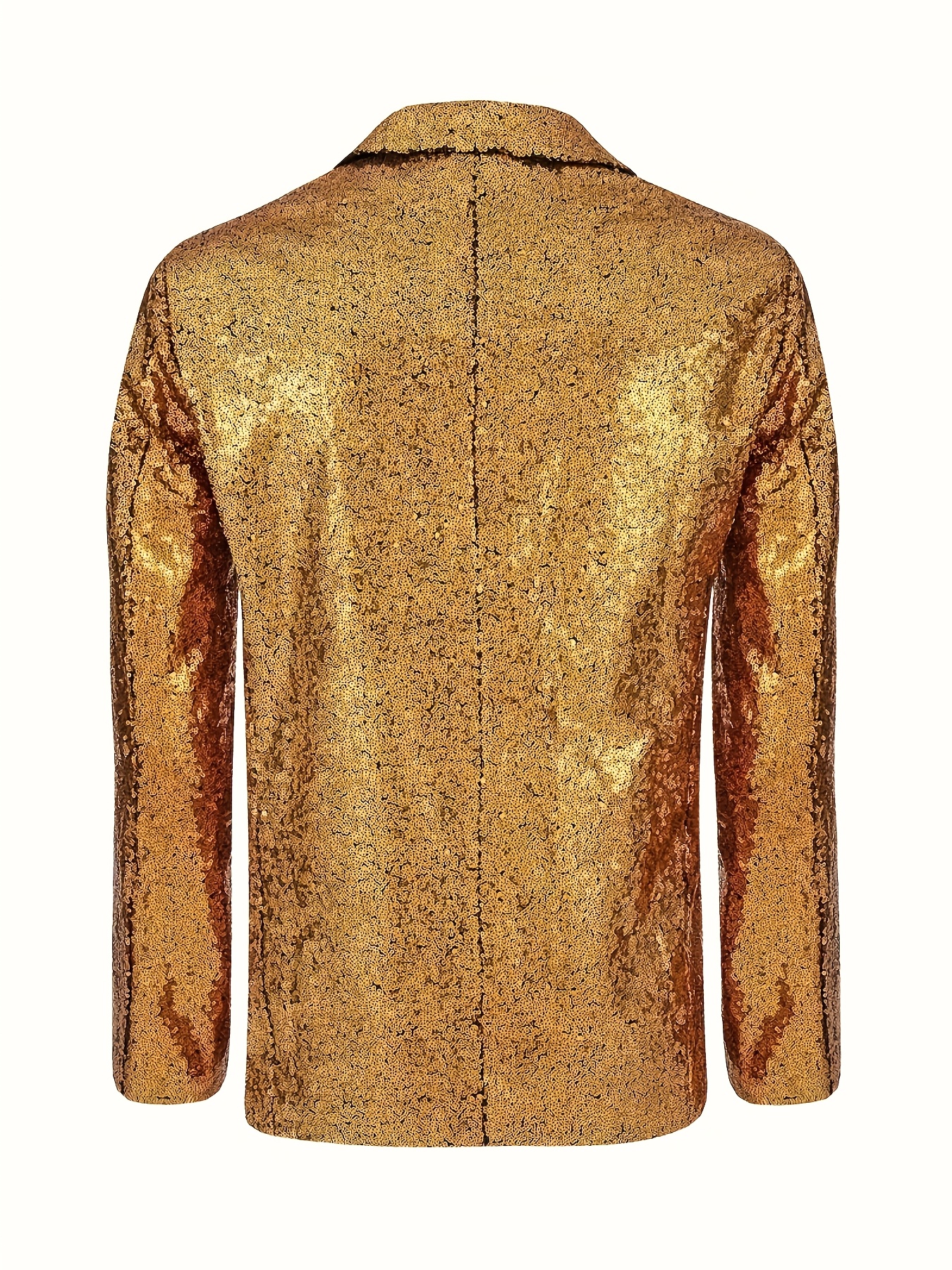 Party Wear Jacket Gold Colour Gold Colour Blazer Gold Shiny Suit - Main Image
