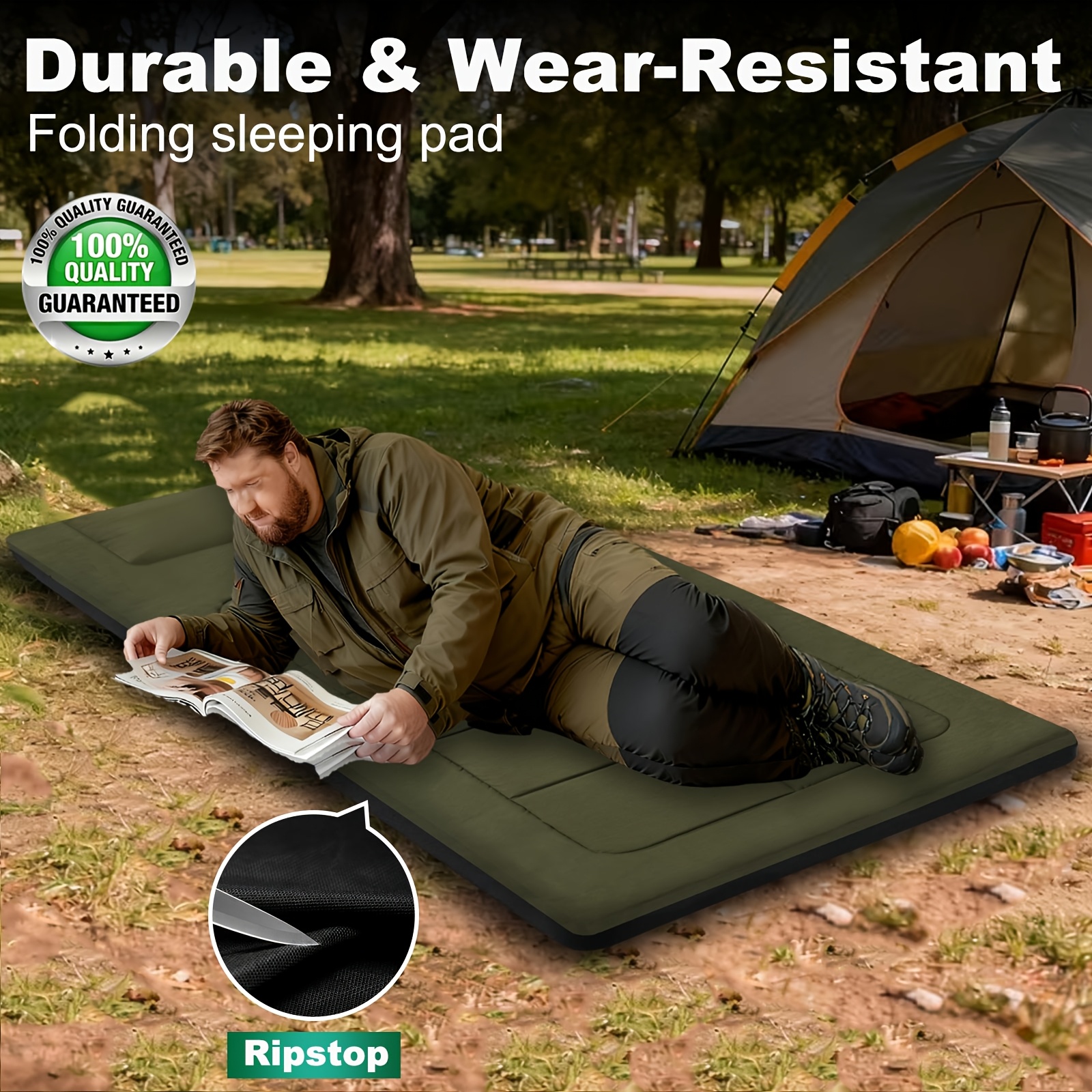 Image of 80 X36 Inch Thick Ultralight Camping Sleeping Pad | Perfect For Travel Tents, Hiking, And Backpacking