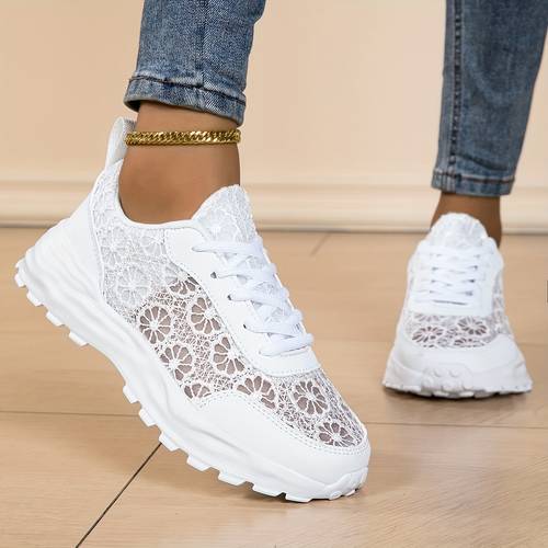 womens floral lace up low top casual sneakers breathable synthetic fabric toe lightweight eva sole for summer walking and casual attire with comfortable lined design