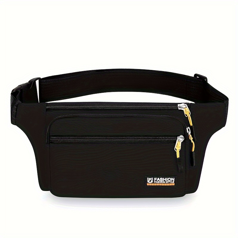 TEMU Running Waist Bag For Men, Portable Lightweight Outdoor Sport Belt Pack, Multi-layer Fanny Pack For Phone Holder
