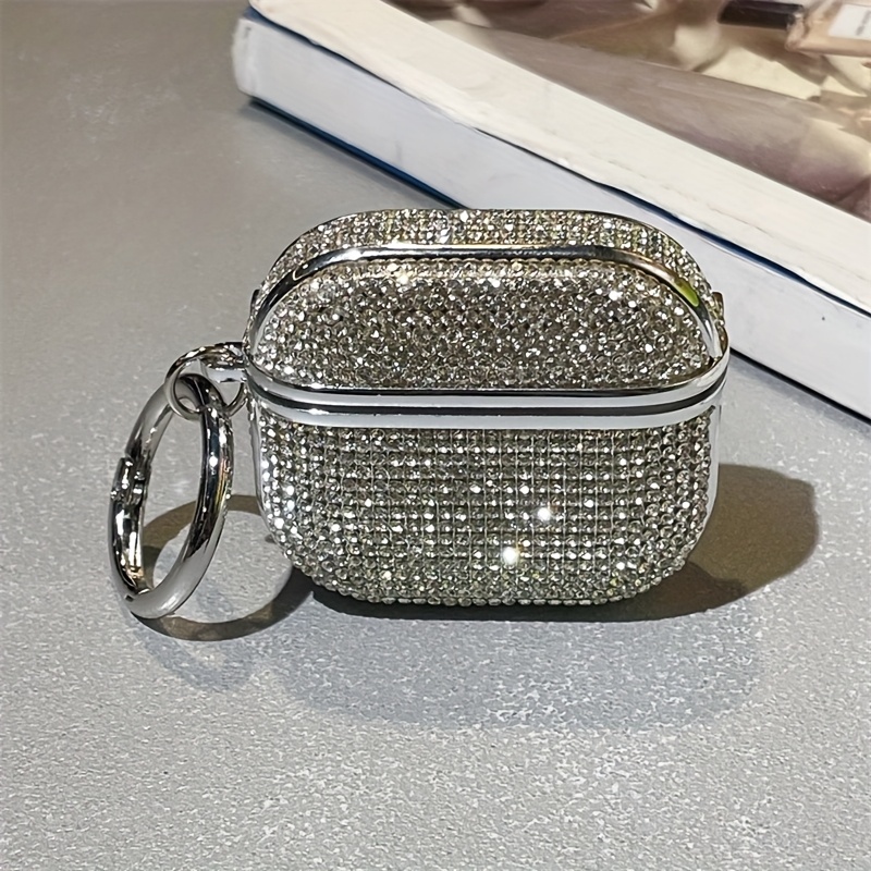 TEMU Premium Silvery Flash Diamond Wireless Wireless Headphone Case For 1 2 3 4 Pro