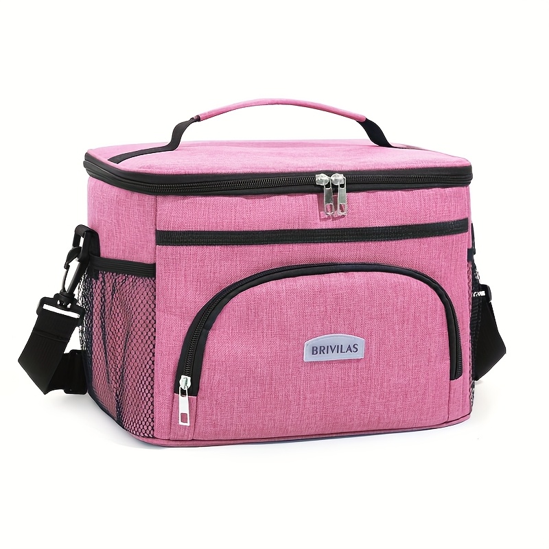 1pc lunch box lunch bag non food contact large capacity insulated car cut bag portable with handles reusable lunch bag     crossbody or on one shoulder suitable for outdoor picnics camping and travel