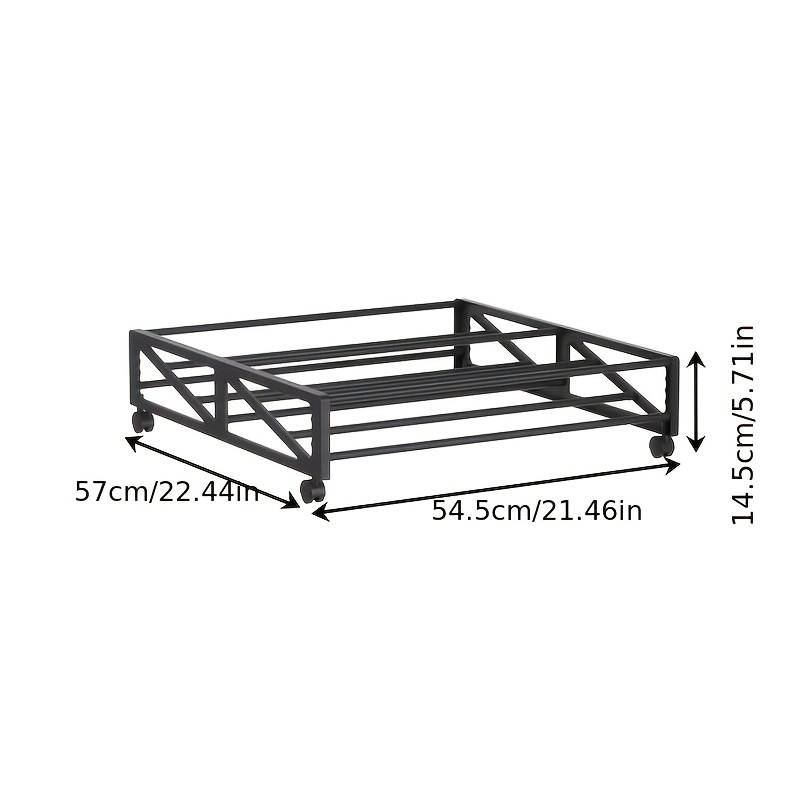 TEMU 1pc Rolling Under Bed Shoe Storage Rack With Wheels, Shoe Organizer, Large Capacity Slide-out Shoe Holder For Bedroom, Closet, Dorm, Fits Under