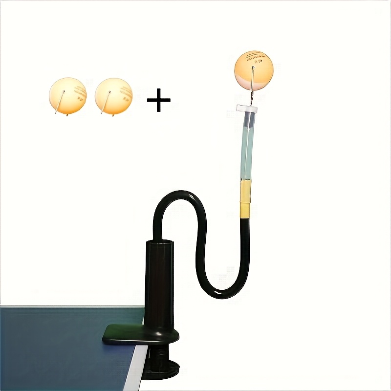 TEMU Attrezzatura per allenamento di ping pong, macchina per servizio, dispositivo di allenamento con morsetto e per allenamento al rimbalzo - una