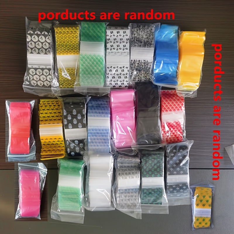 

1000pcs Assorted Mini Plastic Bags - Vibrant Colors With Unique Patterns, Packaging For Small Items, Crafts & Accessories, Small Plastic Bags