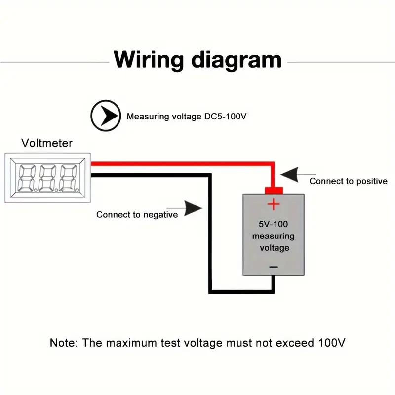 10pcs   voltímetro   - 3.8v, pantalla redonda de 3 dígitos para baterías de coche y medición de electricidad Detalles del producto 3