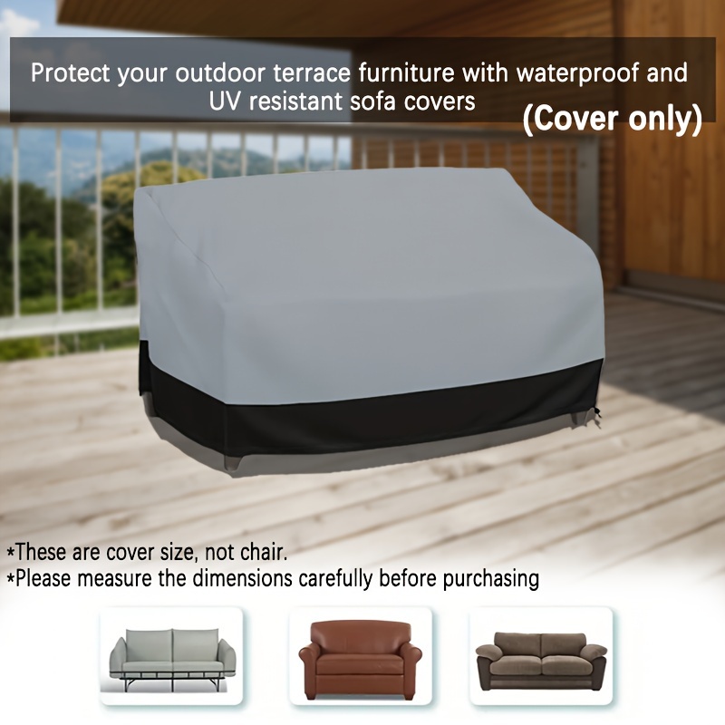 

Waterproof & Uv-resistant Outdoor Sofa Cover - Heavy-duty Patio Furniture Protector, Fits 55/63/71/79/87 Inch Double Sofas, Durable Polyester Material