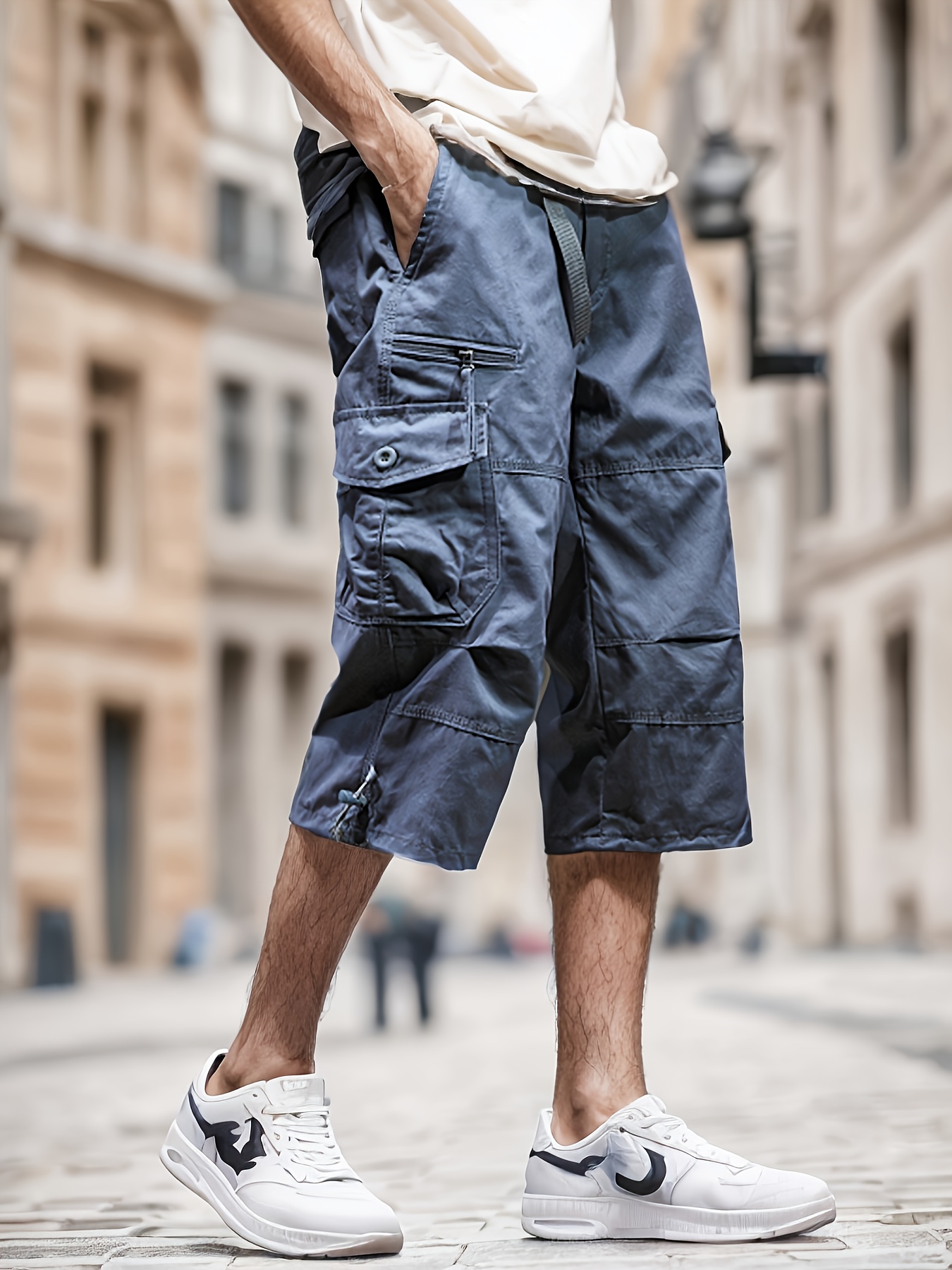 pantalones cortos tácticos carga hombre múltiples bolsillos Temu