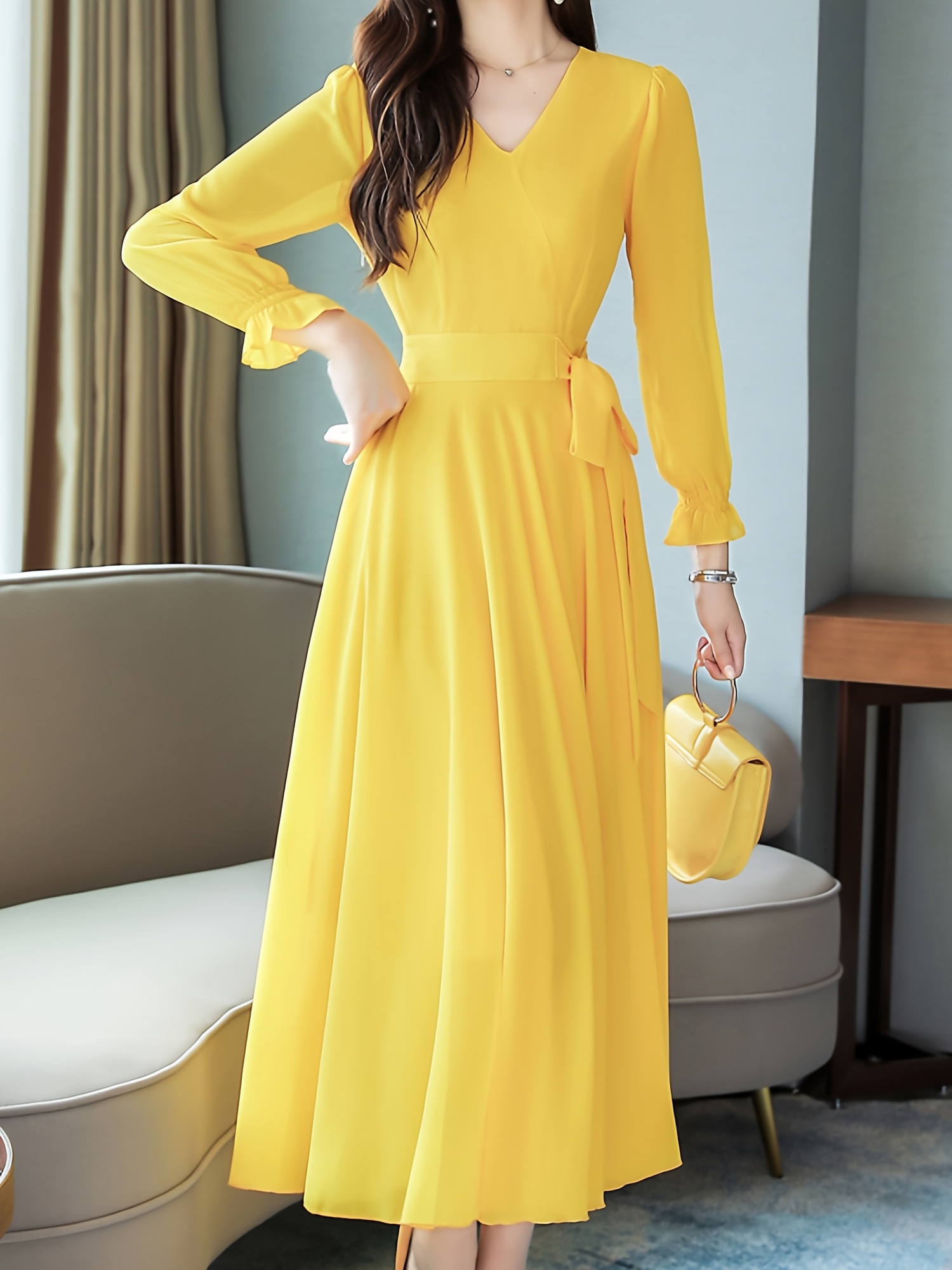 green emerald velvet dress Deme by Gabriella Adela Butter Yellow Maxi Dress