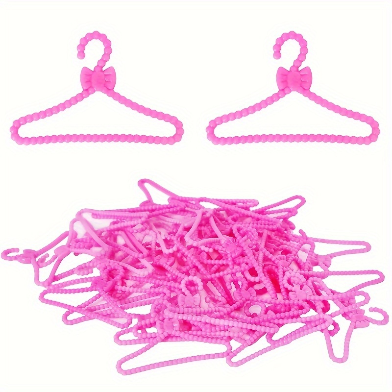 

20pcs Plastic Doll Hangers Cute Mini Accessories For Dollhouse Diy