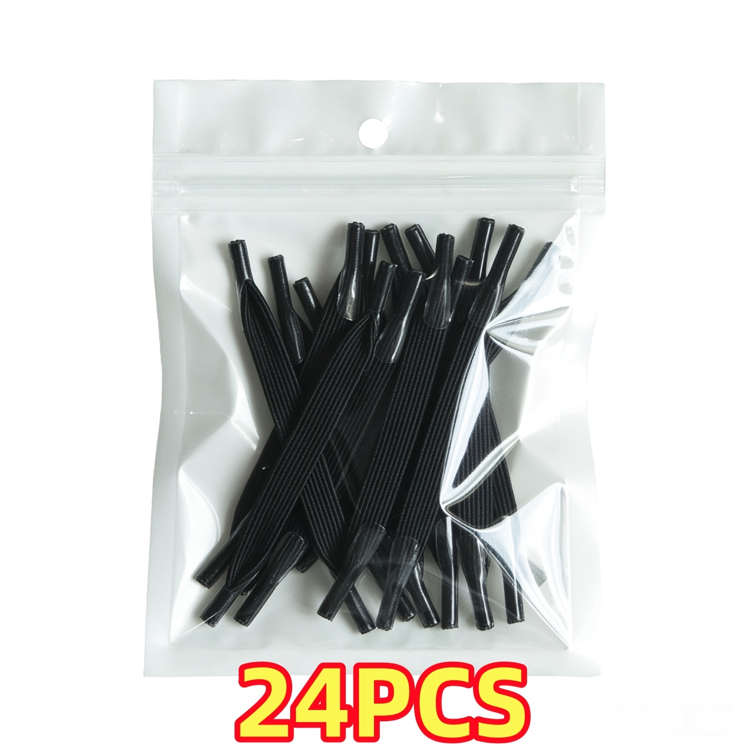TEMU 24pcs Elastic Flat Free Shoelace Buckles Suitable For Sports Shoe Laces, No Battery-free Instant Installation, Easy To Apply For Sneakers,, -