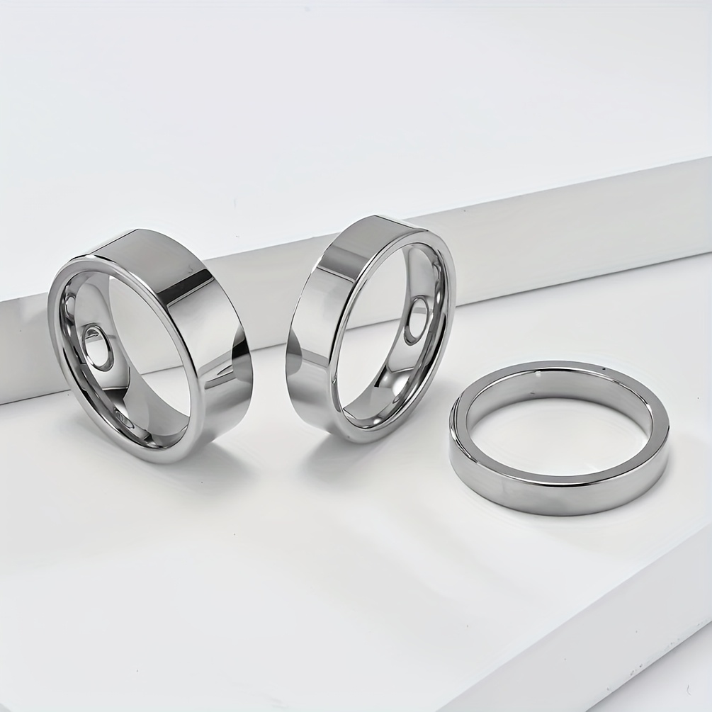 Customized Minimalist Men's Ring with Personalized Text