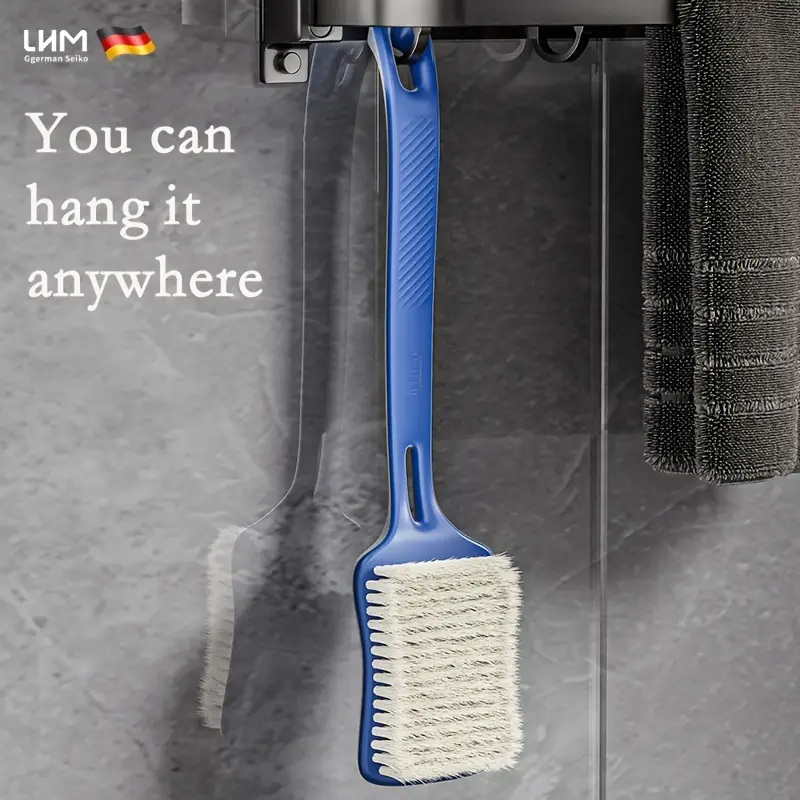 1pc bath brush long handle soft bristle shower scrubber back exfoliating body tool with non irritating nylon bristles for dead light beige removal blue Product details 5