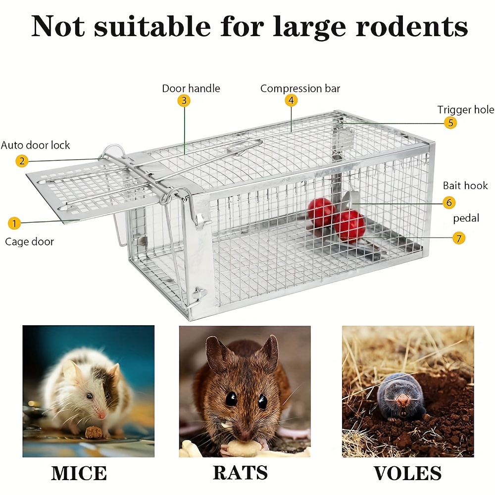 Humane Rat Trap Live Traps Chipmunks Rats Mice Mouse Catch - Temu