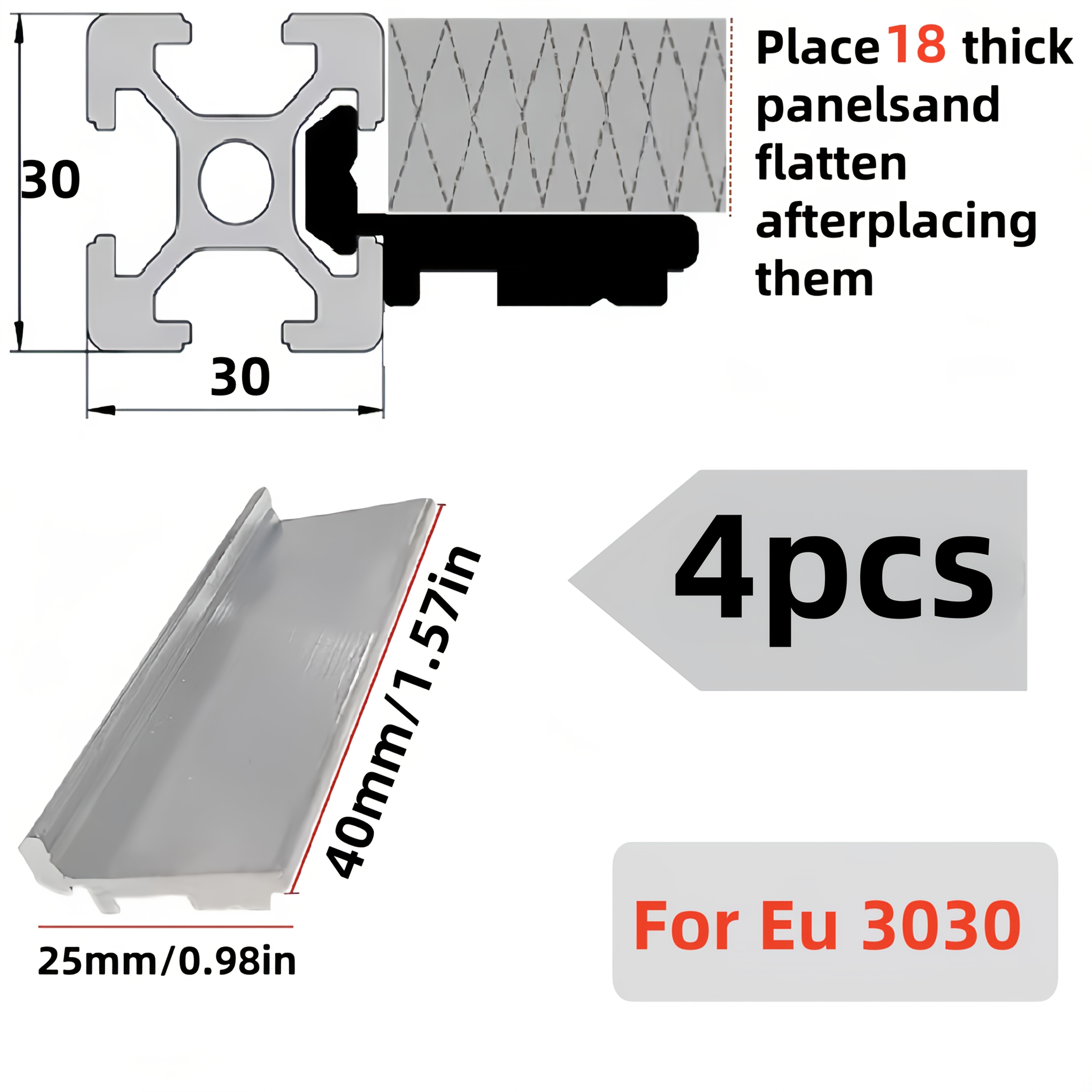 Image of 8pcs/4pcs Panel Brackets For 20 30 Series 40mm Heavy Duty T Slot Fasteners For 2020 3030 Extrusion Frames Industrial Shelving And Cabinet Connectors
