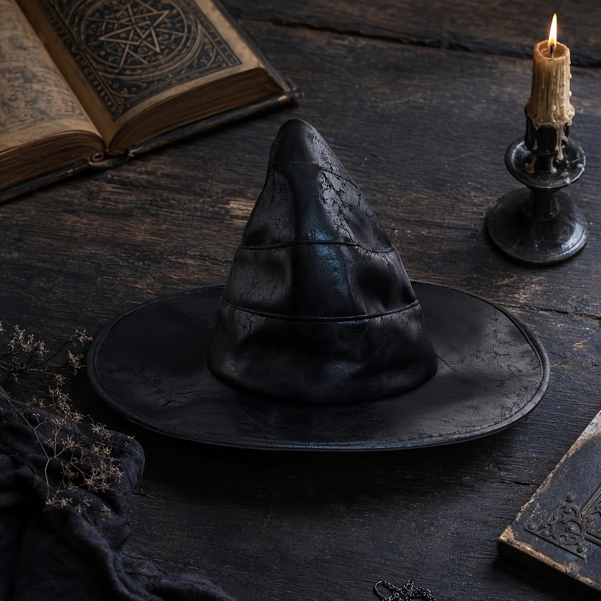 TEMU Vintage Distressed Hat, Available In Black And Brown. Unisex Fits All, Halloween Cosplay Costume Additions