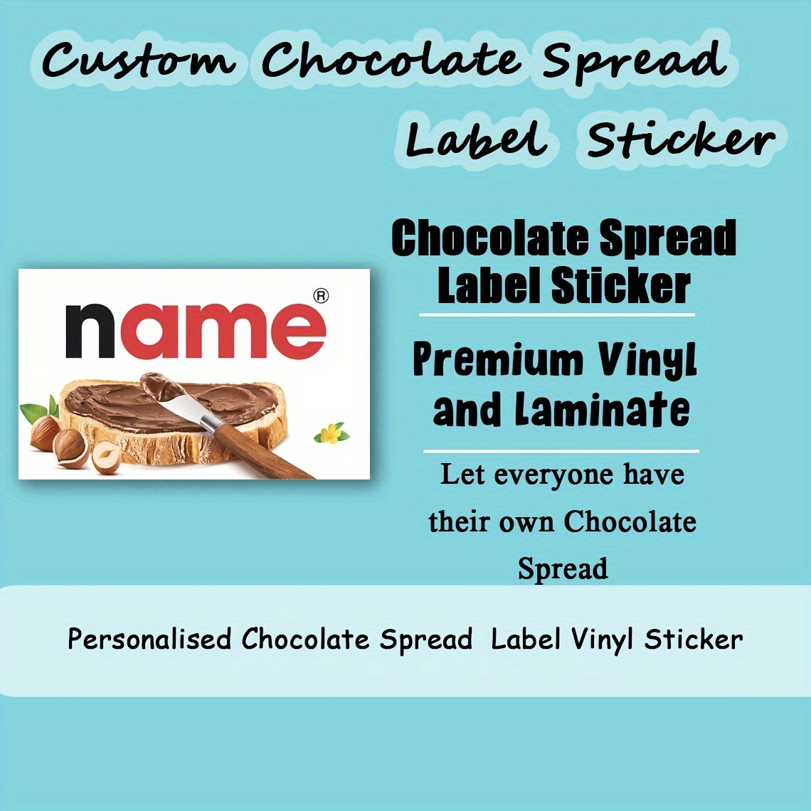 

20pcs Customized Vinyl Stickers, Personalized Chocolate Sauce Labels, A Fun And Unique Gift For Birthdays And Anniversaries