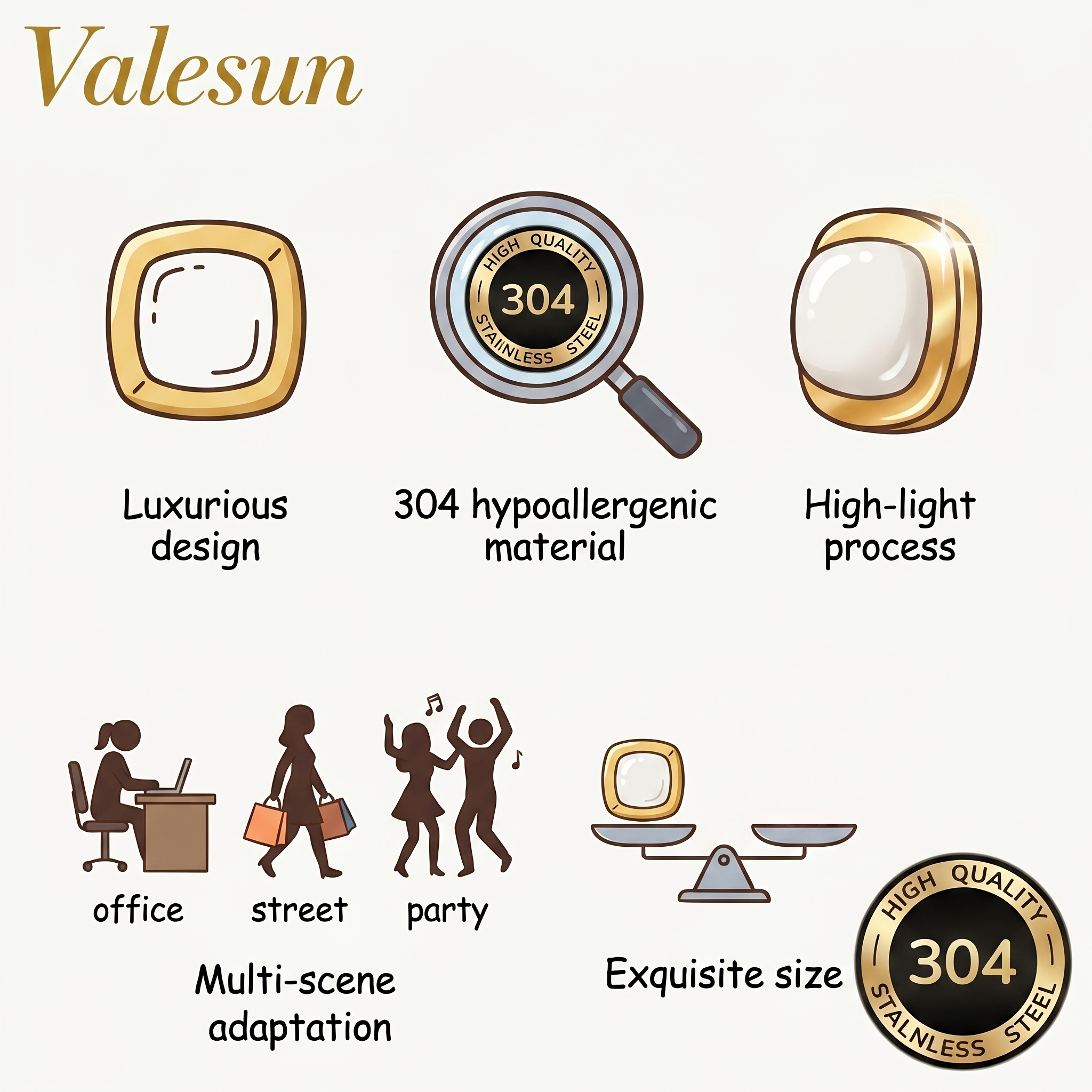 Kids' 18K Golden Plated Hypoallergenic Earrings, Perfect Gift