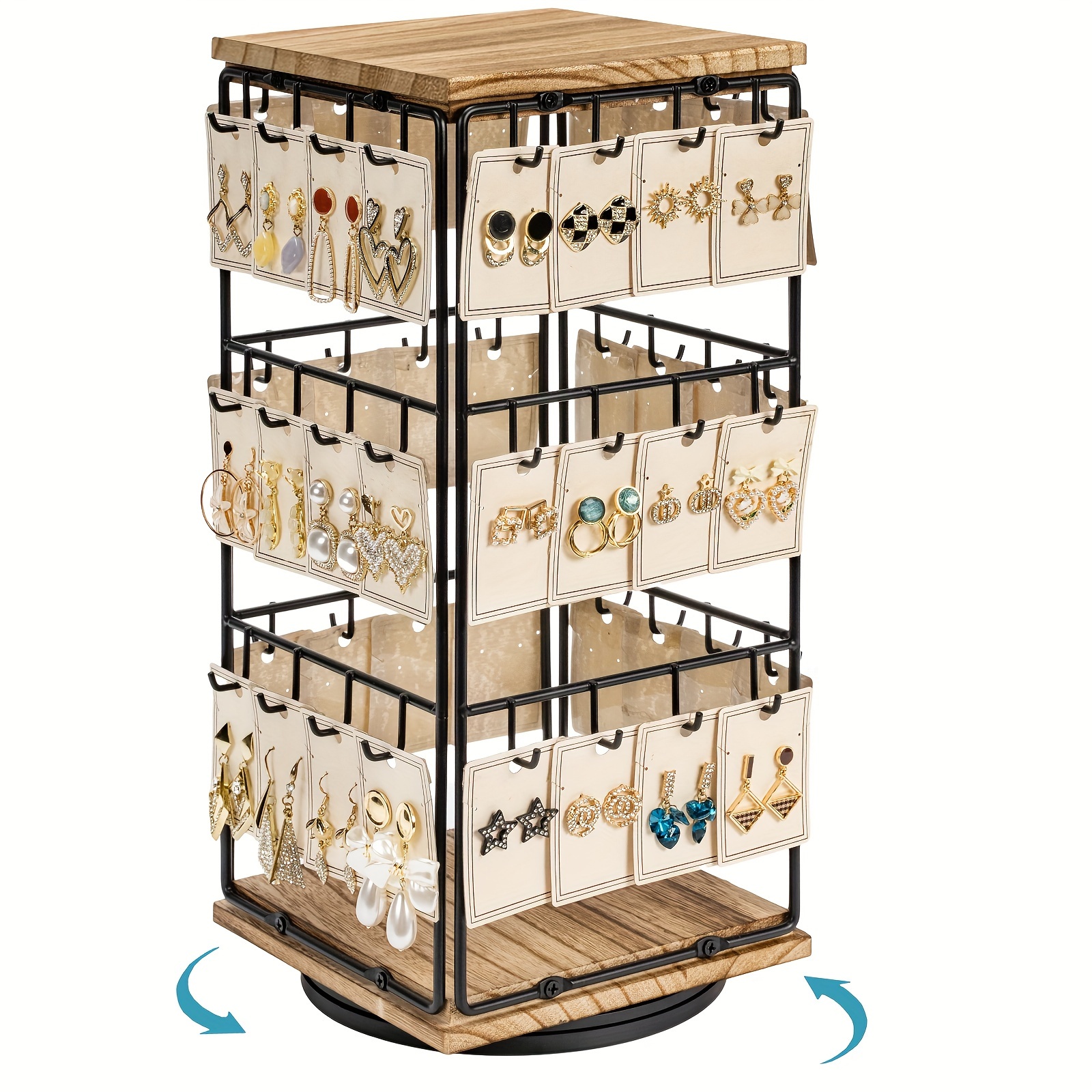 

1pc 360 Rotating Earring Organizer, Earring Display Stands For , Earring Display Stand, Jewelry Display For Necklaces, Accessories