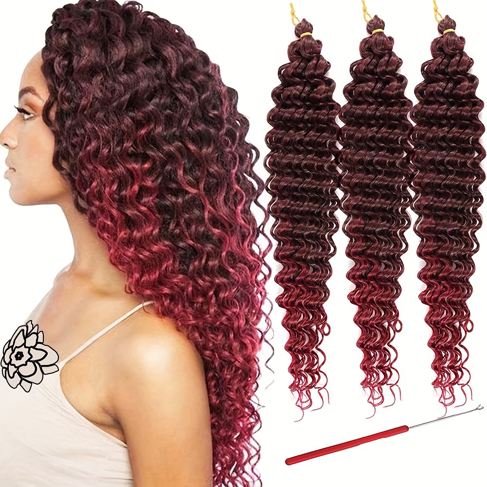 Curly Braiding Crochet Hair Crochet Hook Deep Wave Twist - Temu