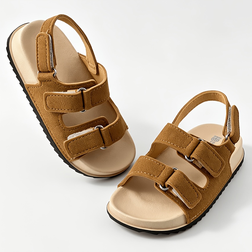 TEMU Sandales Décontractées pour Filles Printemps Été Automne Faciles Couleur Unie Tendance et Décente Semelle Souple Confortable Chaussures de Plage