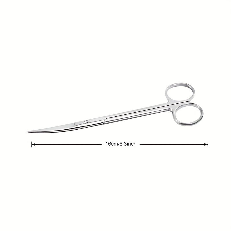 Stainless Steel Scissors - Straight & Curved Tips For Crafting, Office, Fishing & Beauty Use