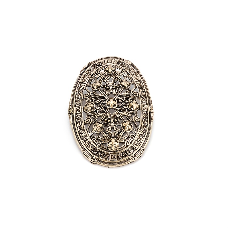 TEMU 1pc Broche Croix Religieuse Rétro Style Viking Nordique, Design Creux, Totem Bijoux de Vêtements, Convient pour un Hommes et Femmes