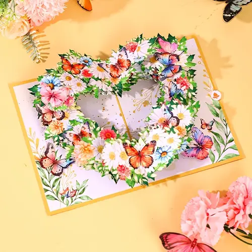 1pc heart shaped 3d daisy greeting card with envelope and message space vibrant for valentine s day mother s day birthdays weddings anniversaries or special occasions 7 x 5 inches special occasion card vibrant floral card intricate flower gift