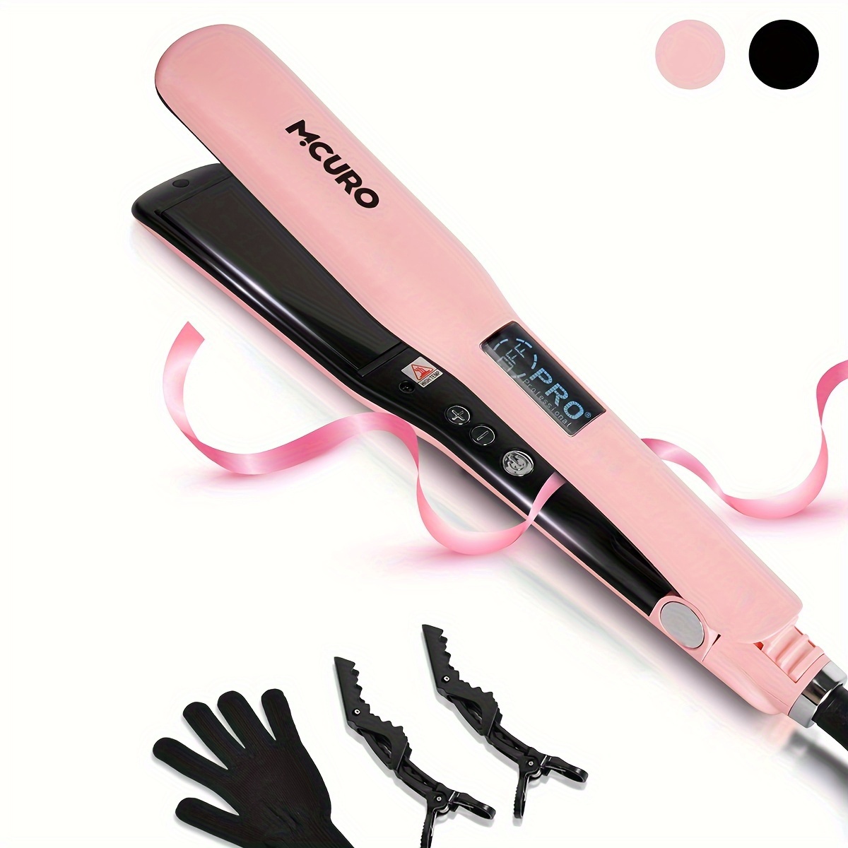 

Professional Hair Straightener, 1.8" Wide Mch Ceramics With Negative