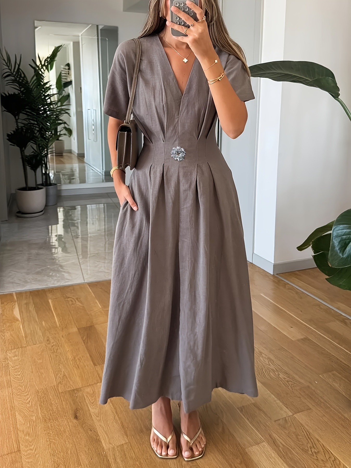 green emerald velvet dress Off-Shoulder Tummy Control Maxi Dress | Built-In Shapewear