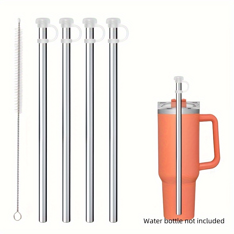 

Straw Cover And Stainless Steel Straws Set (4/8pcs/set) For Stanley 40oz 30oz Tumbler, Reusable Silicone Straw Cap Tips With Replacement Metal Straws, Accessories For Stanley H2.0, 1.0 Cup, Bpa Free