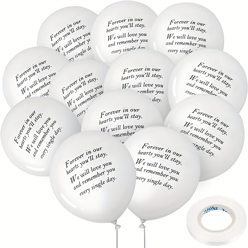

30 White Funeral Balloons With 10" Diameter - Perfect For Memorial Services, Graveside Decorations, And Funeral Celebrations