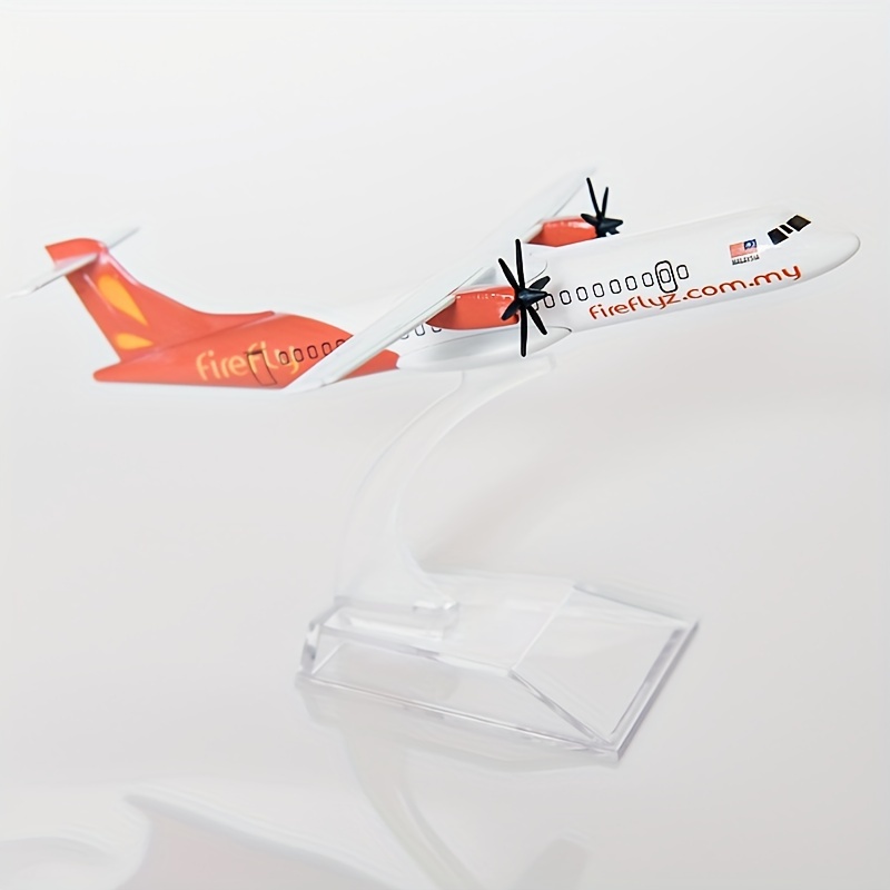 

1pc Orange Firefly Atr 6.3" Aluminum Alloy Model Airplane - Home, Office, And | Ideal Gift For Aviation Enthusiasts