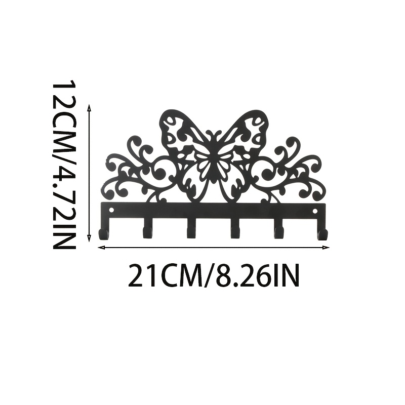 TEMU A Six- Wrought Iron Piece With And Floral Decorations, Suitable For , Bedrooms, And Living Rooms For Storage And Organization. Features A