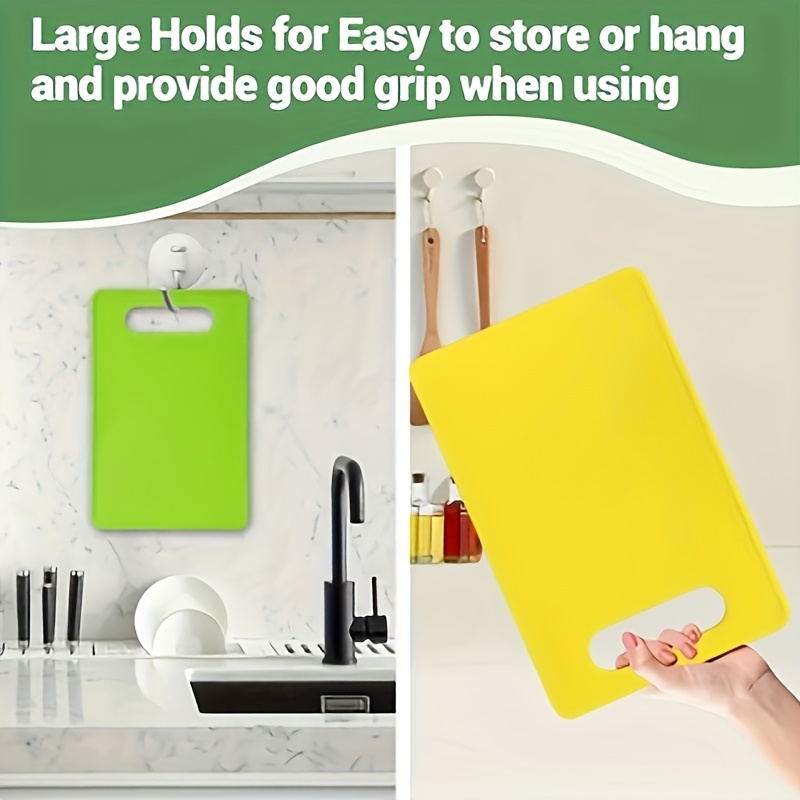 COM-FOUR Pack 4 Tablas De Cortar Flexibles 38x30.5 Cm – Tapete De Cocina De Plástico Transparente, Apto Para Alimentos