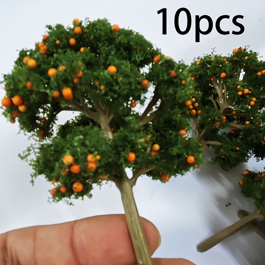 Image of 10pcs Miniature Cherry Trees - Vibrant Artificial Fruit Decorations For Desktop, Home, And Office With Realistic Leaves And Stems - Perfect For Thanksgiving, , And Decor