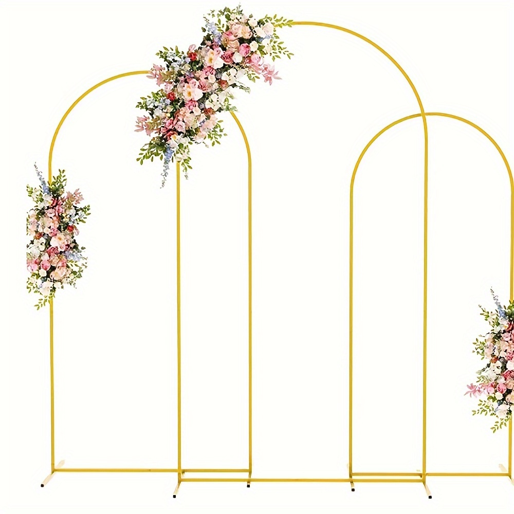 

Set, Metal Arch Backdrop Stand, Reusable Golden Balloon Arch Frame, Wedding Birthday Party Valentines Background Decoration