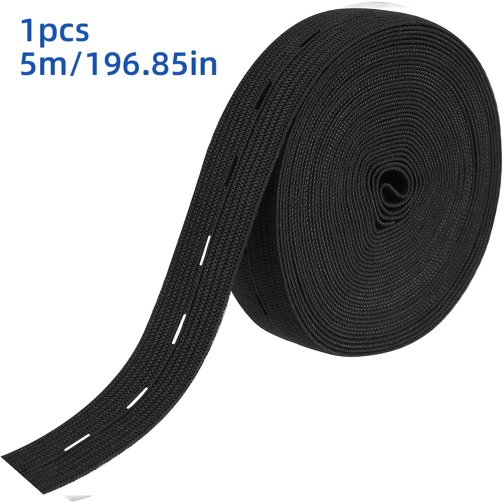TEMU Nastro da cucito piatto 1 pz con , fascia con cordino, bobina di nastro in tessuto a maglia ad elasticit�, stringitaglia, per abbigliamento,
