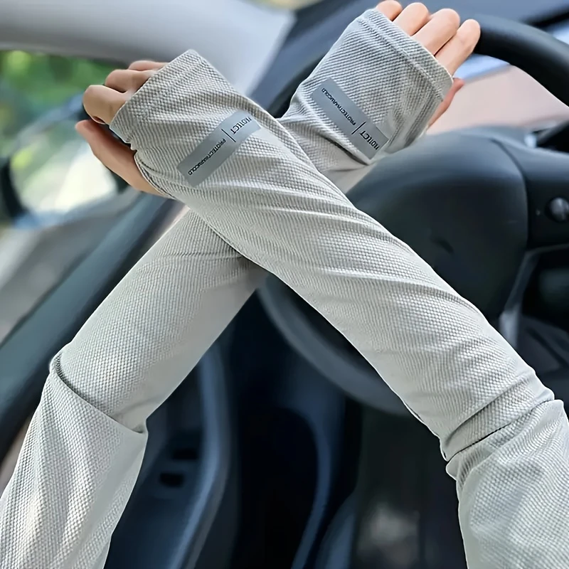 1 pair of mens and womens uv sun protection cooling arm sleeves loose suitable for football baseball basketball and volleyball details 0