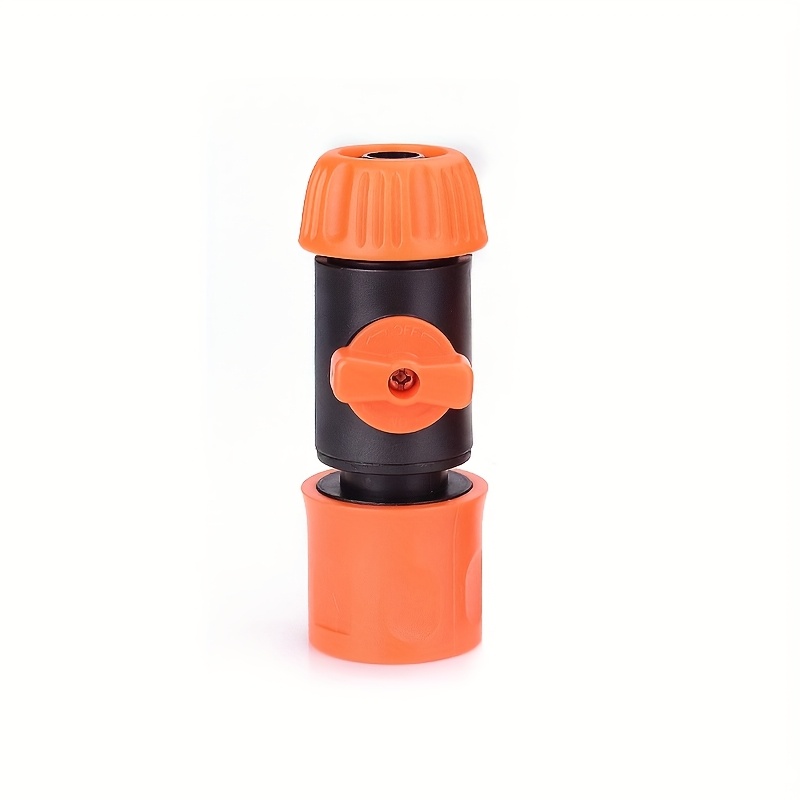 Image of Soft Hose Connector Garden Hose Fitting With Shut-off Valve, Suitable For 1/2 Inch And 3/4 Inch Hoses, Quick Connect Watering Tap