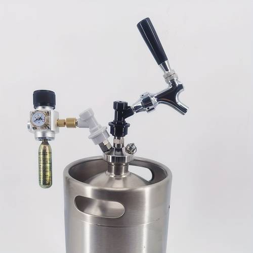 keg 4 5 grade stainless steel 304 silvery screw cap refillable portable kegging craft beverage kombucha coffee