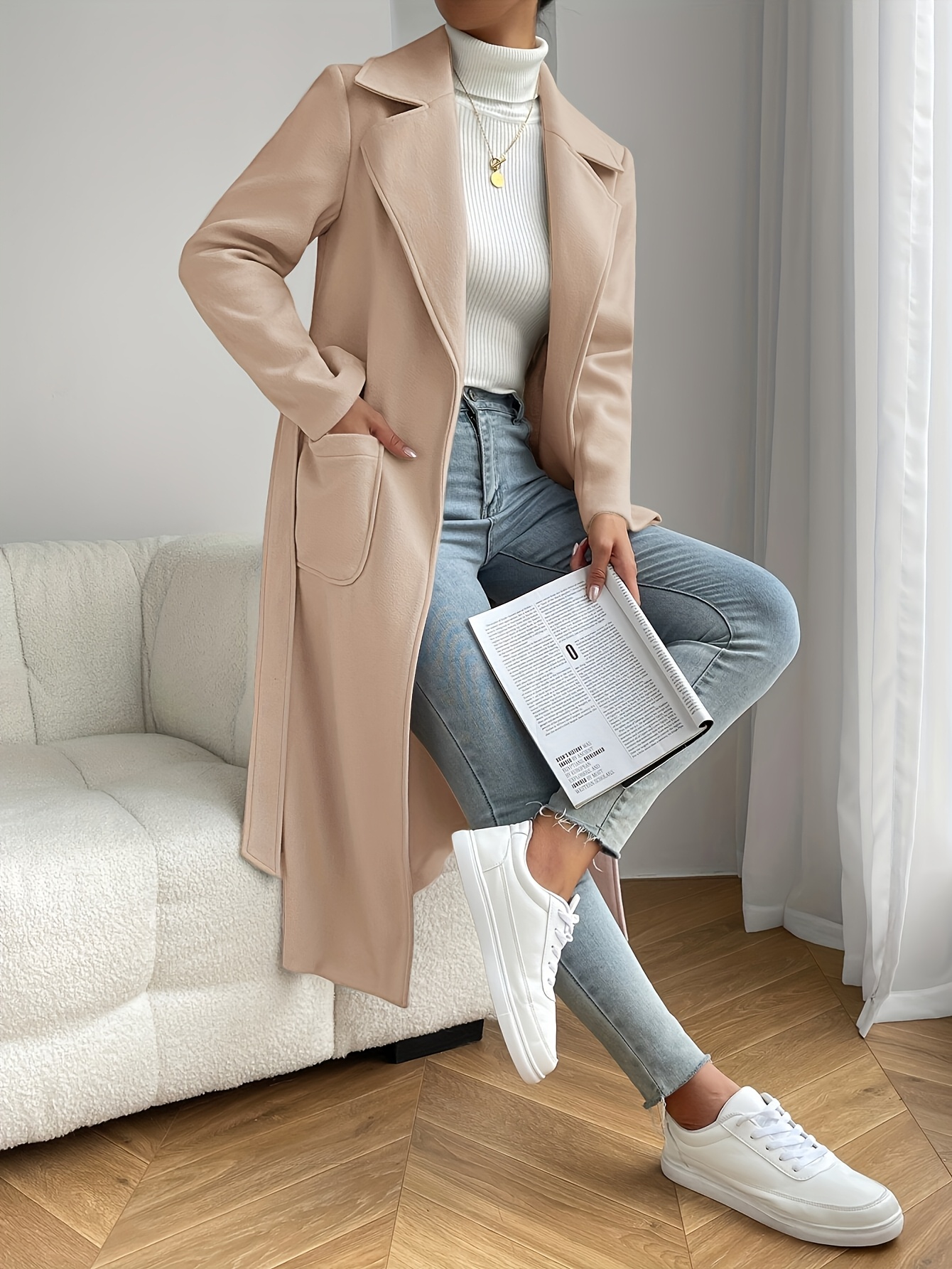 新品未使用 Eaphi long trench coat 新品未使用 Eaphi long trench coat レディース