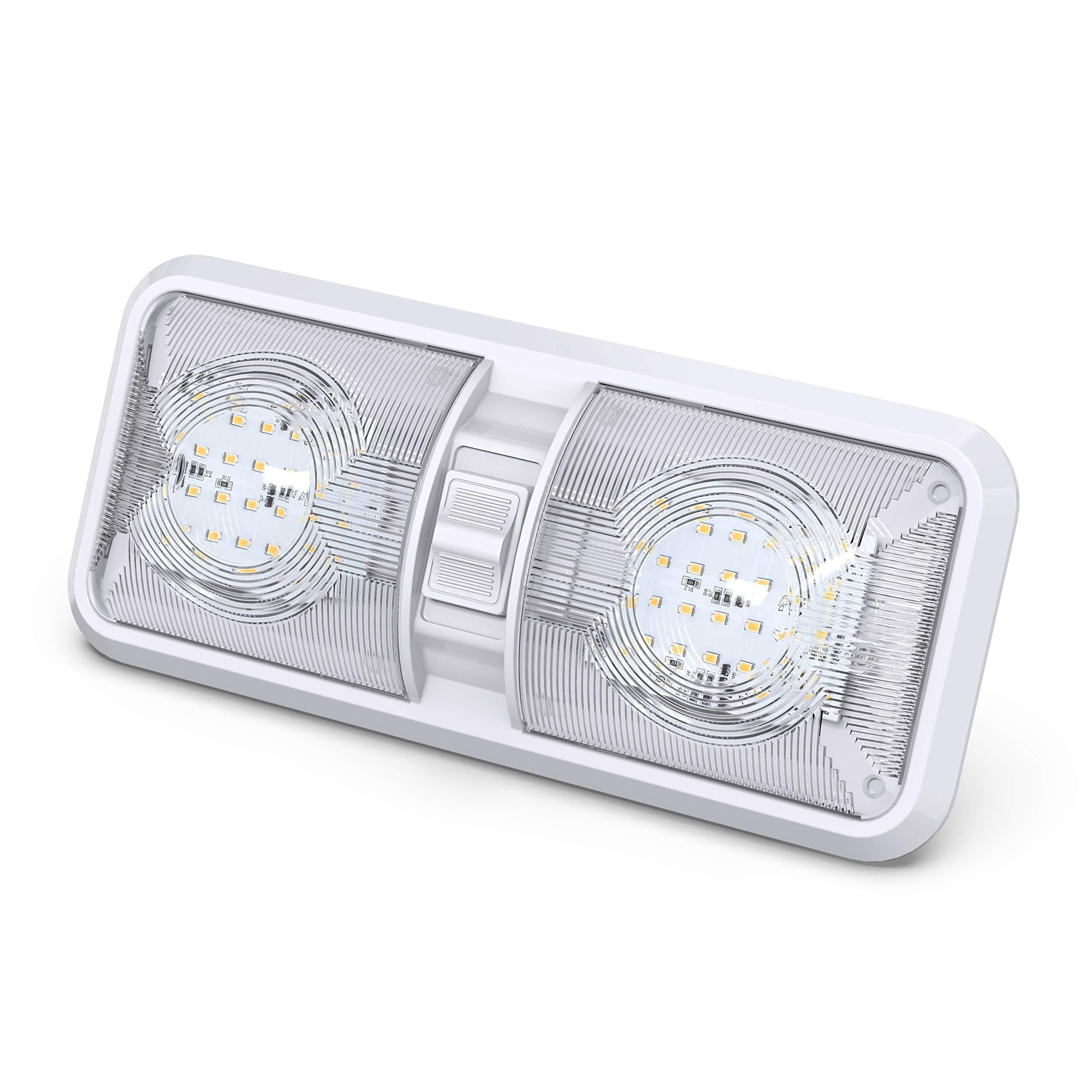 TEMU Luci Interne per , Lampada da Soffitto LED con Interruttore per Auto Campeggio/Furgone/Rimorchio/Barche, Illuminazione Naturale