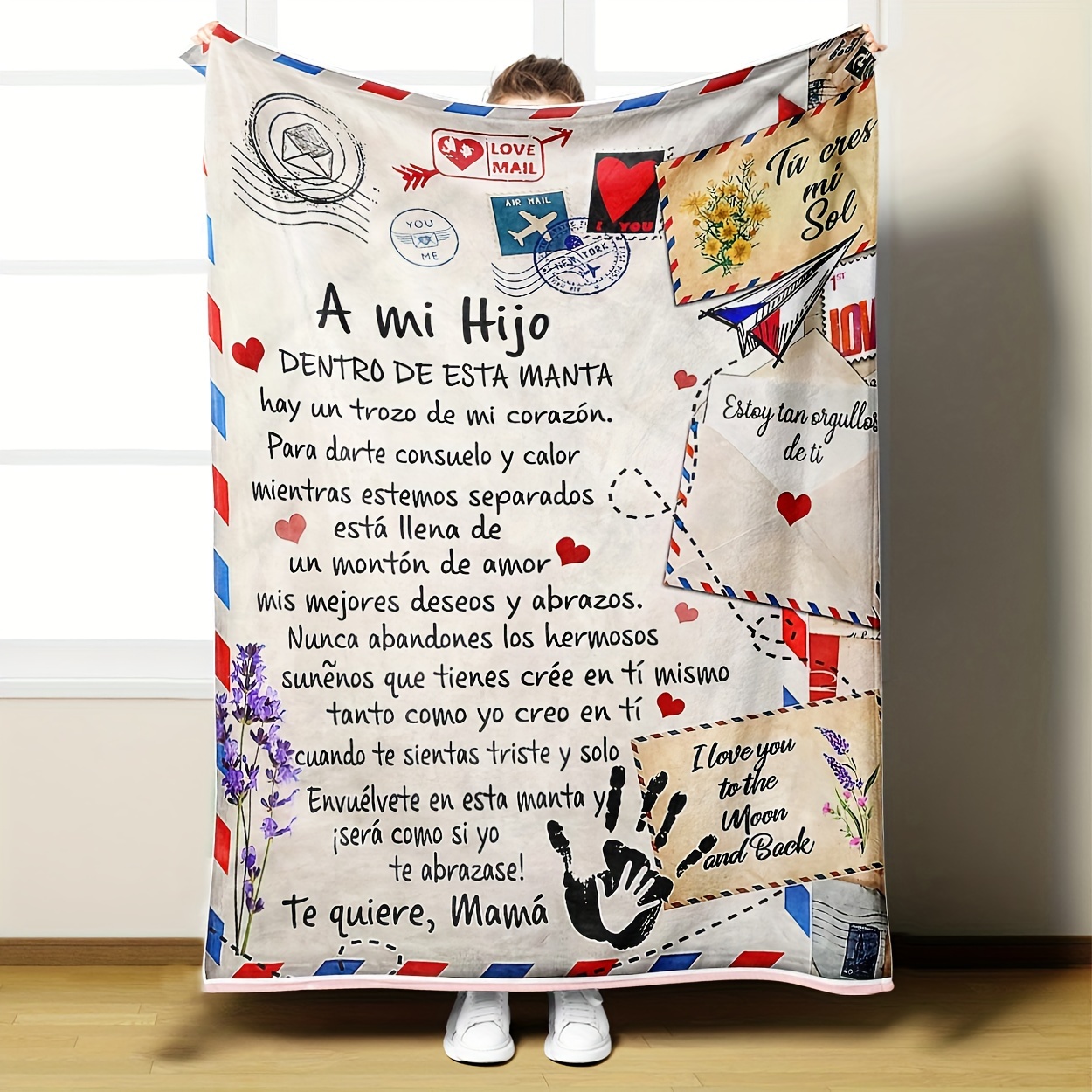 

Cozy & Warm Blanket For Son - Soft Polyester, Home, Office , And Outdoor Camping - Gift Wearable Blanket Comforter Blanket