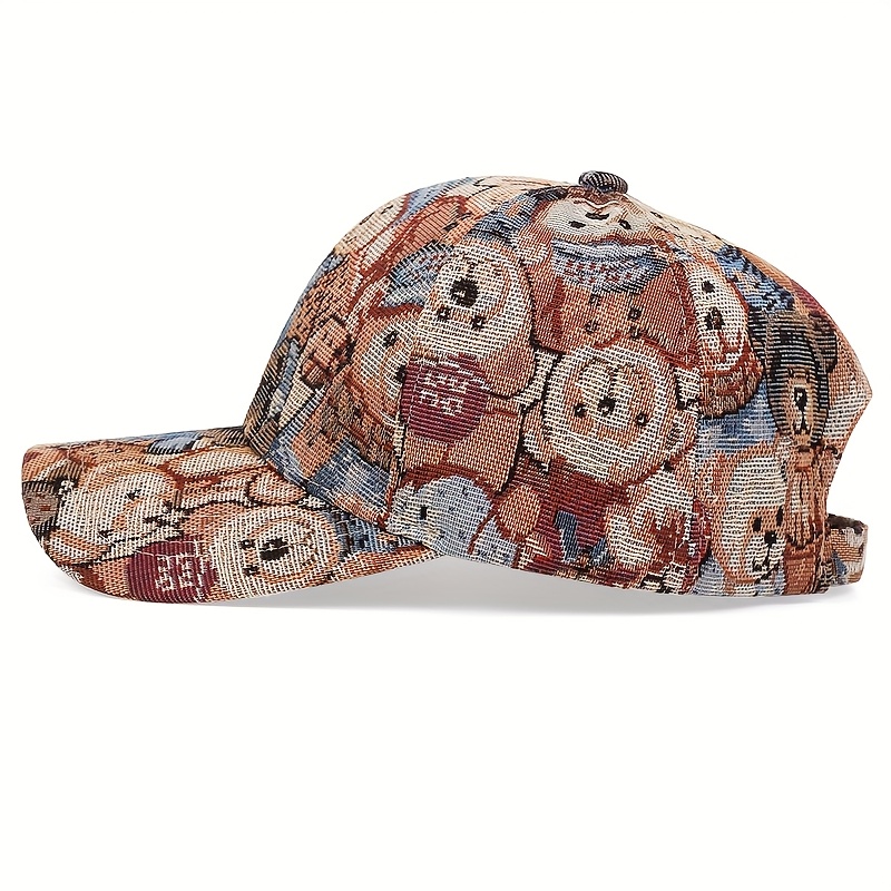 Women's Bear Baseball Cap, Adjustable Casual Hat
